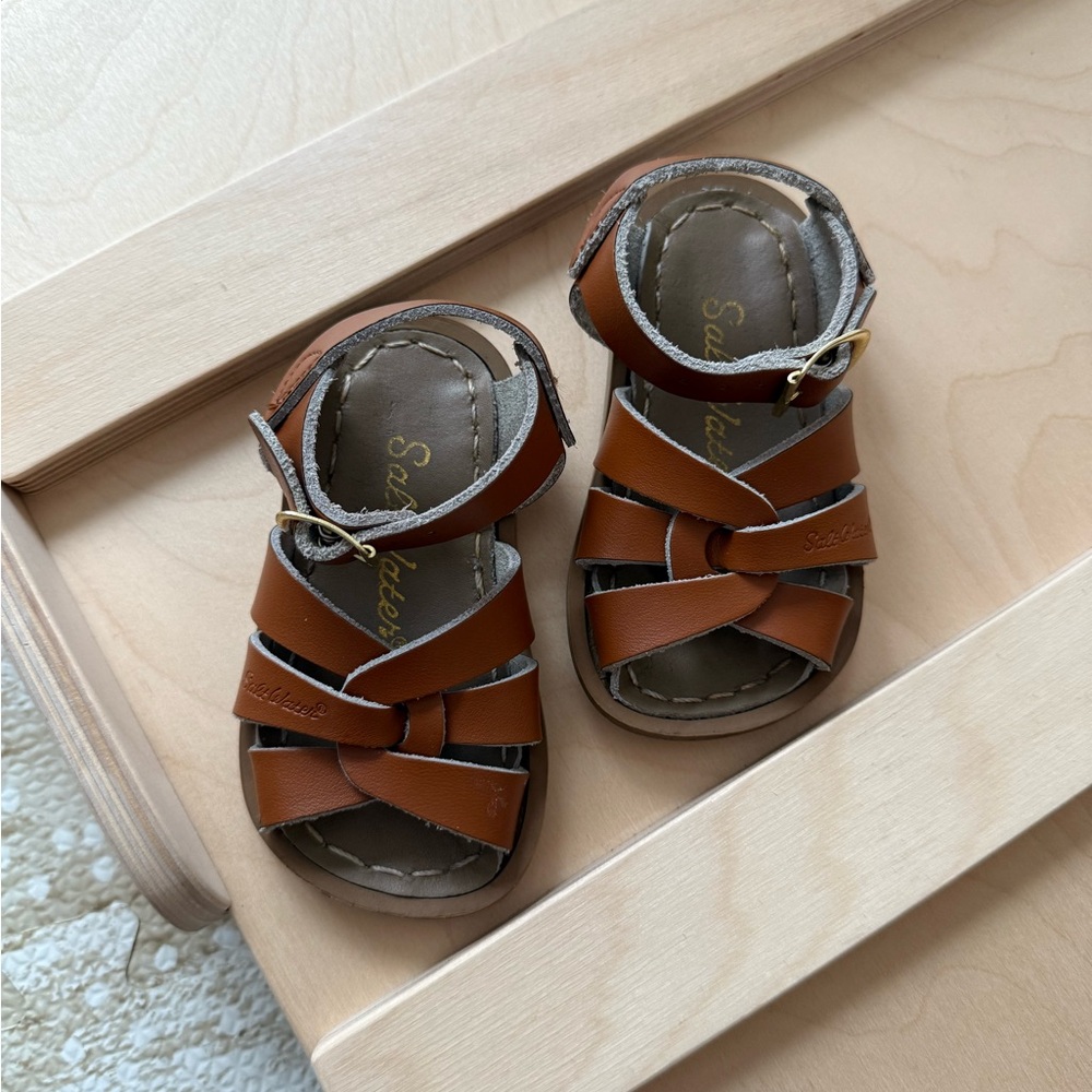 Saltwater | Brown leather Sandals size 4